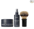 SUPPLY Men’s Shave Accessories Set – Ultra Lather Shaving Cream 3.4oz, Alcohol-Free Aftershave Spray 2 oz, and Synthetic Shaving Brush – White Birch & Sage/Matte Black