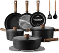 CAROTE Nonstick Pots and Pans, Induction Titanium Cookware Set 16pcs Kitchen Cooking Sets, Pot and Pan Non Stick w/Frying pan (PFOS, PFOA Free)