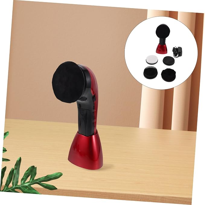 Electric Shoe Polisher Replacement Brush Kit 710 Red Dual Power | Fiber Sponge Plastic Parts, for Sneakers and Canvas Shoes, Office Travel Use, Dust Removal and Portable Automatic Polishing