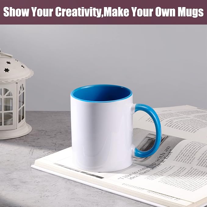 TANGLONG Sublimation Mugs 11 oz Set of 12 Sublimation Blank with Box Bulk Coffee Mugs Coffee Cups Tazas Para Sublimar 6 Assorted Colors