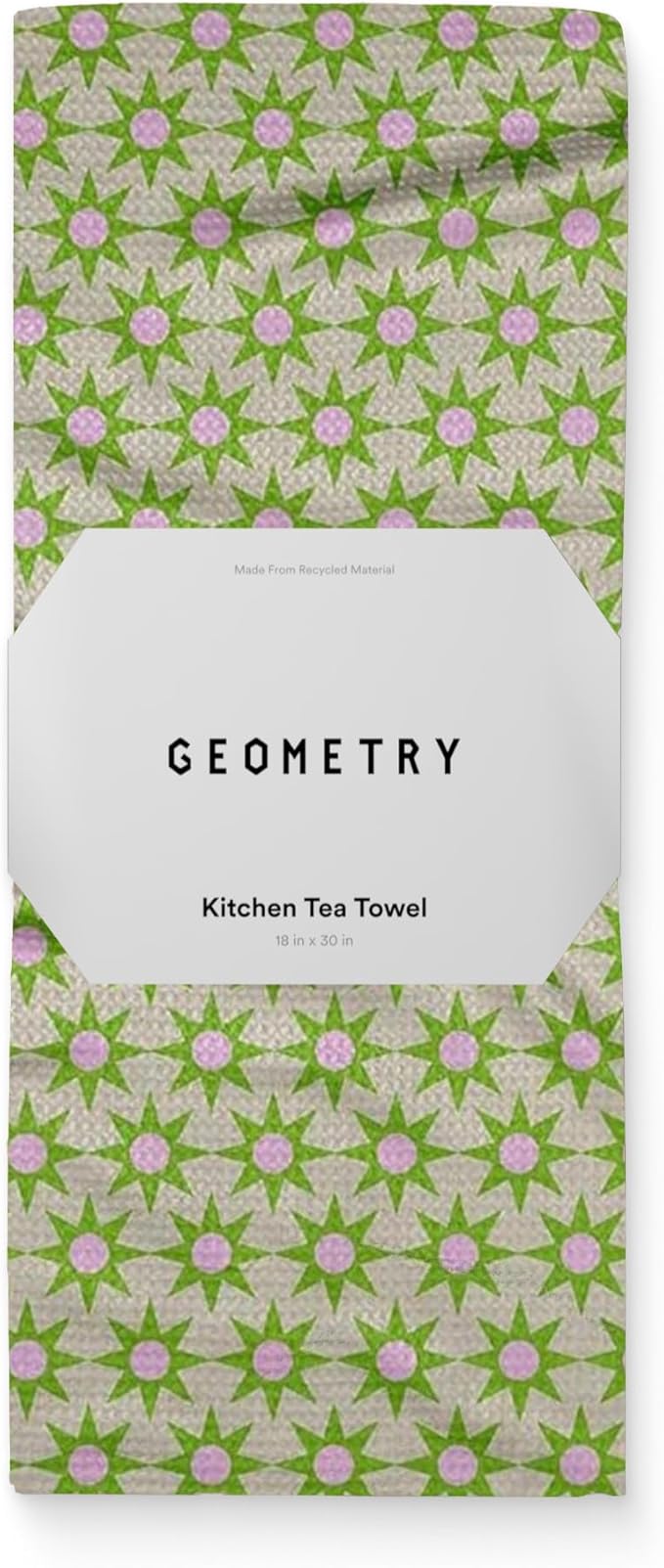 GEOMETRY Spring Kitchen Towels - Quick Dry Microfiber Cloth Spring & Summer Dish Towels for Kitchen Drying - Premium Quick Dry Towel - Sweet Green, 18" x 30" - 1-Pack