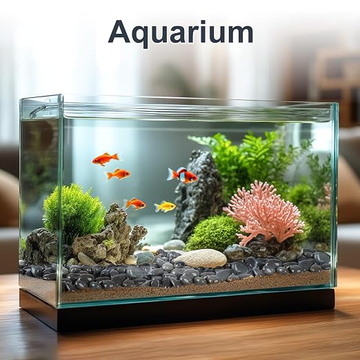 Pulovin 40 lbs River Rocks for Landscaping, 1-2 inch Natural Rocks for Aquarium, Fish Tank, Decorative Garden Stones for Plants, Flower Pots, Vase, Walkways