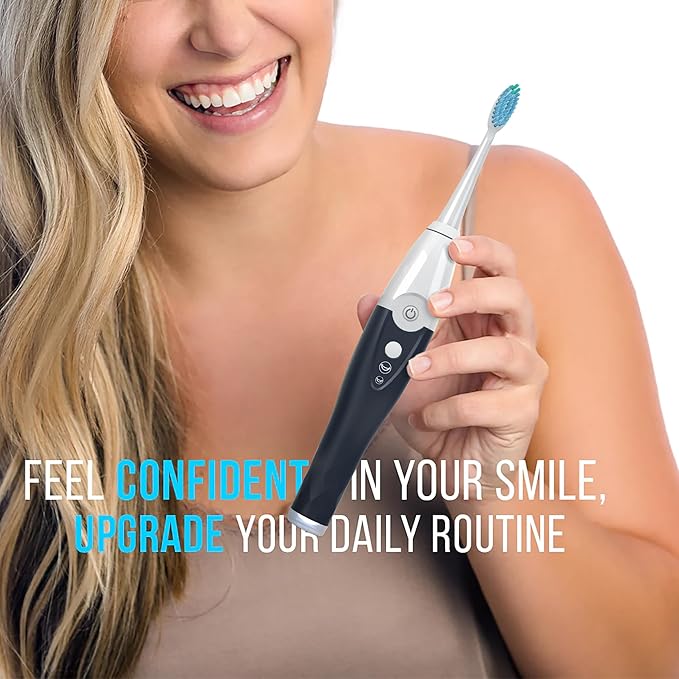 Tao Clean UV Sanitizing Sonic Toothbrush and Cleaning Station, Electric Toothbrush, Dual Speed Setting, Midnight Blue