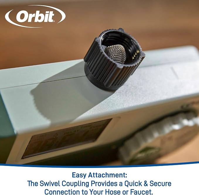 Orbit Programmable Digital Hose Watering Timer - 3 Outlet - Battery Powered - with LCD Screen - Built-in Rain Delay - Water-Resistant - 56082 (Pack of 4)