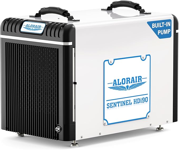 ALORAIR Basement/Crawlspace Dehumidifiers 198 PPD (Saturation), 90 Pints (AHAM), 6 Years Limited Warranty, Condensate Pump, Auto Defrosting, Rare Earth Alloy Tube Evaporator