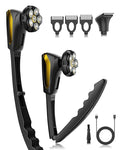 6D Back Shaver for Men: Painless Electric Body & Head Shavers w/Long Handle | Self-Shaving, Foldable & Detachable, Waterproof 2-in-1 Body Trimmer & 360° Rotary Head, LED Display, Men's Grooming Gifts Kit