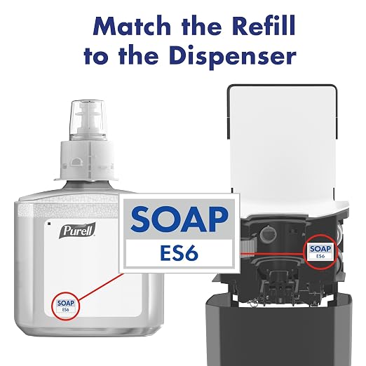 PURELL Brand HEALTHY SOAP Gentle and Free Foam, Fragrance Free, 1200 mL Refill for PURELL ES6 Automatic Soap Dispenser (Pack of 2) - 6472-02 - Manufactured by GOJO, Inc.