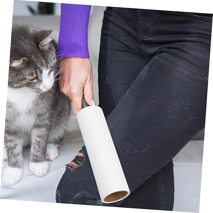 38mm Lint Roller Refills 10 Rolls Sticky PET Hair Remover Replacement for Upholstery Bedding and Couch Extra Adhesive Cleaning Paper Compatible Standard Handheld Rollers