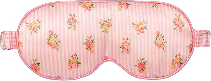 slip Petal Contour Sleep Mask | Pure Silk, 100% Mulberry Silk | Contoured Design for Optimal Light Blocking & Comfort | Soft, Gentle on Skin, Adjustable Strap for Perfect Fit | Ideal for Restful Sleep