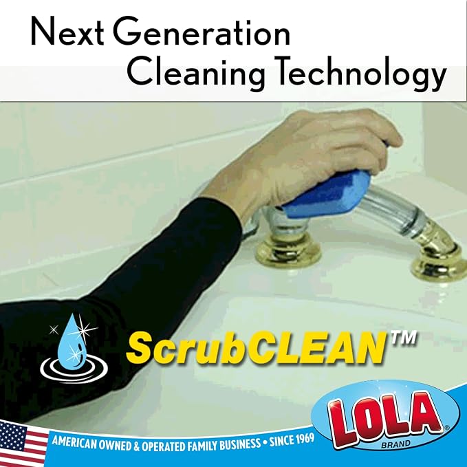 LOLA All Purpose Scrub Sponge, 24 Pack, Made in USA Scrub Sponge- Superior Technology, Non-Scratch, Long Lasting - Dishes, Mugs, Non-Stick Cookware