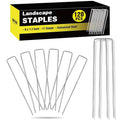 HongWay 120 Pack Landscape Staples 8 Inch, Galvanized Garden Stakes | 11 Gauge U-shaped Metal Tent Stakes Heavy Duty Ground Yard Staples for Landscaping Fabric, Fence, Irrigation Hose