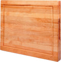 Solid Cherry Wood Cutting Board for Kitchen, USA Grown Hardwood, 20 x 15, with Invisible Inner Handle, Prefinished with Food-Grade Oil, Suitable for Kitchen Edge Grain, 1" Thick