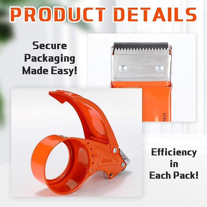 Watersay 6 Pcs 2" Packing Tape Gun Heavy Duty Tape Dispenser for Packing