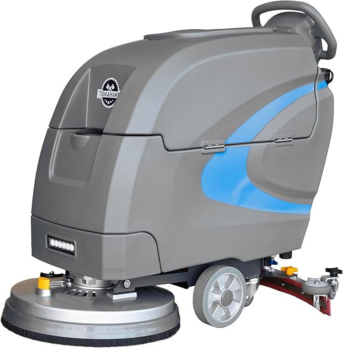 20” Auto Floor Scrubber Cleaner with Power Mop Brush Squeegee Cordless 24V Battery Powered