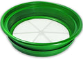 SE 13.25 Inch Wide Stackable Classifier Gold Prospecting Pan - 1/30 Inch Stainless Steel Mesh Sifting Pan, Green