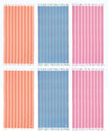 LANE LINEN 6 Pack Beach Towel Set, Oversized, 39"x71" - Summer Trio | Classic Cabana Stripe - Compact & Vacuum-Packed - Long-Lasting & Fresh - Super Soft, Cotton-Rich Feel - Absorbent