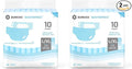 SUNKISS Masterpiece Adult Diapers with Tabs, Unisex Disposable Incontinence Briefs for Women and Men, Odor Control, Blue, L/XL, 10 Count (Pack of 2)
