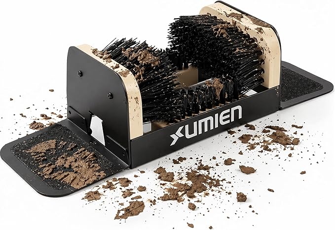 Umien™ Boot Scraper Outdoor Shoe Brush with Flaps - Cleaning Heavy-Duty Shoe Cleaner and Boot Scrubber for Mud, Dirt, and Snow - Durable Weather-Resistant Outdoor Shoe Cleaning Tool