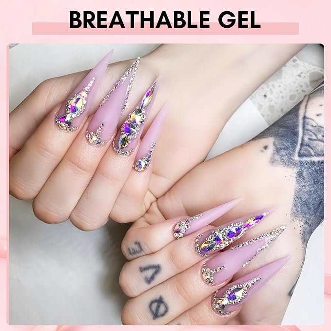 Makartt 15ml UV Rhinestone Glue Gel for Nail Gems and Charms | Medium Viscosity, DIY 3D Nail Art, Salon Rhinestone Looks, 120s UV Lamp Cure, Glitter, Pearls and Sequins