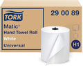 Tork Matic Paper Hand Towel Roll White H1, Universal, 100% Recycled Fiber, 6 Rolls x 700 ft, 290089