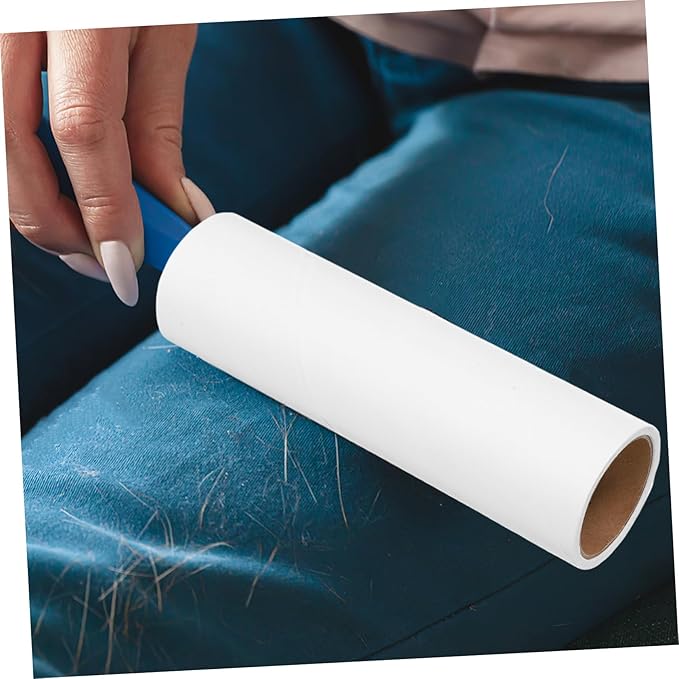 10rolls Wide Surface Roller Lint Roller Refills Extra Sticky for Upholstery Pet Hair Remover Hair Stick Replacement Parts White