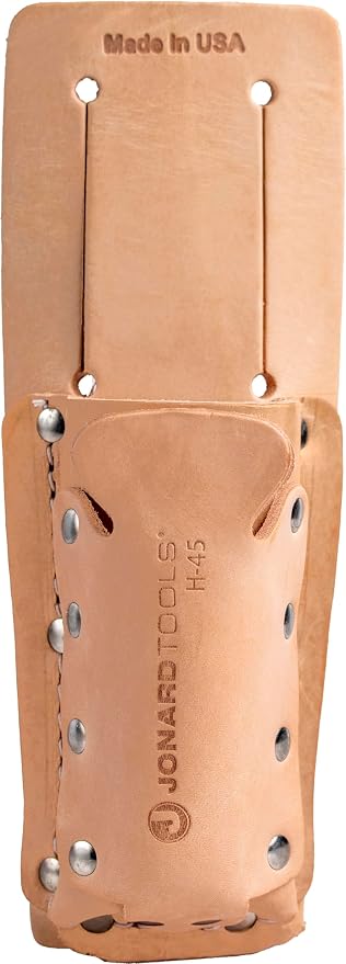 Jonard Tools H-45 Leather 2 Pocket Tool Belt Pouch for Scissors, Pliers, Wire Strippers, and More