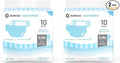 SUNKISS Masterpiece Adult Diapers with Tabs, Unisex Disposable Incontinence Briefs for Women and Men, Odor Control, Blue, S/M, 10 Count (Pack of 2)