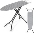 KINGBOARD Foldable Ironing Board Full Size, Iron and Ironing Board Set Standard Size, Iron Boards with Ironrest & Adjustable Height,Heavy Duty Iron Table Stand with Metal Legs &Thick Cover,43x13 Gray | Foldable, Height Adjustable, Iron Rest, Extra Thic...