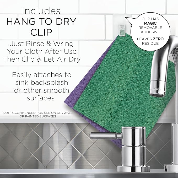 Swedish Dishcloths for Kitchen XL, 12 Sheet Roll, Biodegradable & Compostable, Reusable Paper Towel Cleaning Cloths, 11" x 10", No Odor, Washing Dishes, Ultra Absorbent Cellulose Sponge Towel, By LOLA