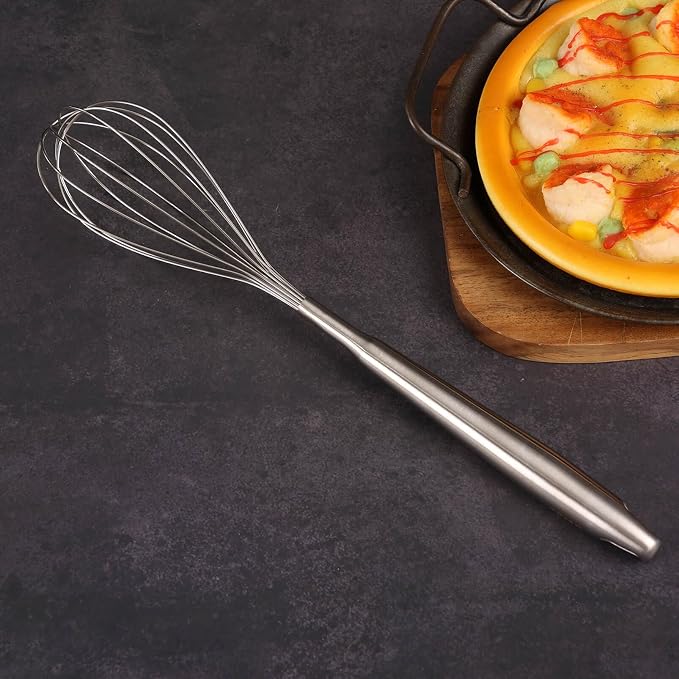 18/10 Stainless Steel Cooking Utensils Set - 16 PCS All Metal Utensils | Kitchen Tools - Whisk, Masher, Fork, Tong, Solid Slotted Spoon, Spatula, Turner, Ladle, Skimmer, Pasta, Small Large Spoon Set