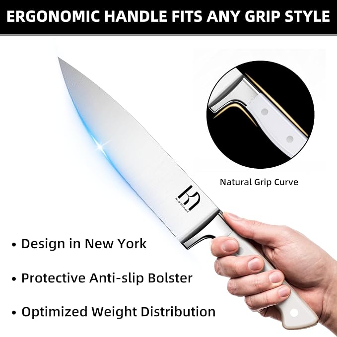 KnifeSaga 15-pc Japanese Kitchen Knife Block Set, Razor Sharp, Professional | Innovative Steel, High Carbon Stainless, Enduring Sharpness, Ergonomic Handle, Quality Acacia Wood Block, Full-tang, Gift Box