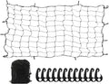 6' x 5' Heavy Duty Bungee Cargo Net Stretches to 12' x 10' -Latex Truck Bed Mesh with 12Pcs Free Adjustable Hooks for The Secure Carrying on Roof Luggage Rack,Cargo Carrier and Pickup Truck Bed