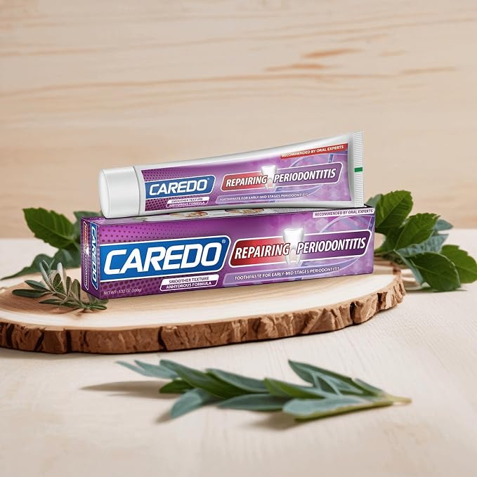 CAREDO Gum Toothpaste for Periodontitis, Gum Repair for Receding Gums, Gum Disease & Gingivitis Treatment, Periodontal Disease Treatment for Gum Health, Gum Disease Repair Bad Breath Toothpaste 3.52OZ