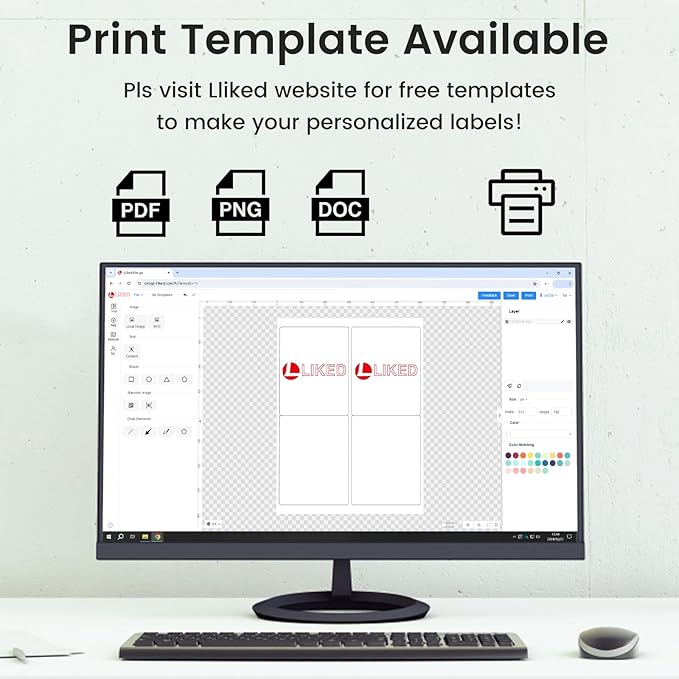 L LIKED 4" x 5" Printable 400 Labels White Matte Shipping Address Labels Stickers for Laser/Inkjet Printer (100 Sheets)