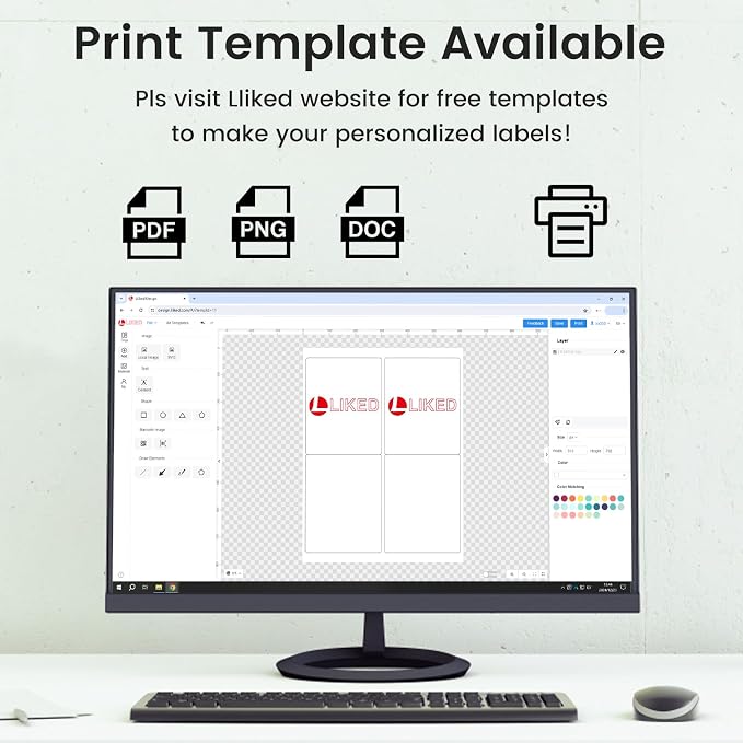 L LIKED 4" x 5" Printable 120 Labels White Matte Shipping Address Labels Stickers for Laser/Inkjet Printer (30 Sheets)