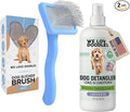 We Love Doodles Small Slicker Brush & Lavender Detangler Spray Pack - Dog Leave-In Conditioner for Reducing Mats, Knots & Tangles, Dematting & Conditioning Grooming Kit, 16 oz