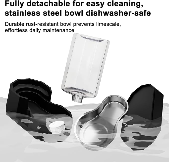 Sfozstra 7L Raised Dog Water Dispenser: Comfortable Drinking | Gravity Water Dispenser/Better Drinking Posture/Medium Dogs/304 Stainless Steel Bowl/Spill Resistant Base/Dishwasher Safe