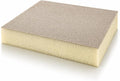 Indasa Rhyno Double Sided Sanding Sponge Pads – Aluminum Oxide, 4.75" x 3.75" x 1/2" – Flexible Foam Sanding Block (100 Pack) (Beige – Micro Fine (1000–1500 Grit))