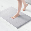 Madison Park Marshmallow Bathroom Rug Non Slip, Luxrurious Plush Bath Mat, Absorbent, Quick Dry, Spa Design Bath Room Décor, 20x30, Silver