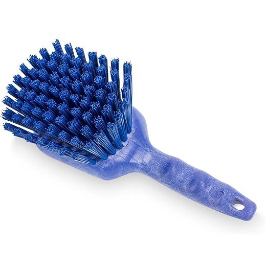 SPARTA 40541EC14 Plastic Scrub Brush, Utility Brush, Kitchen Brush With Hanging Hole For Cleaning, 8 Inches, Blue - (Pack of 1)