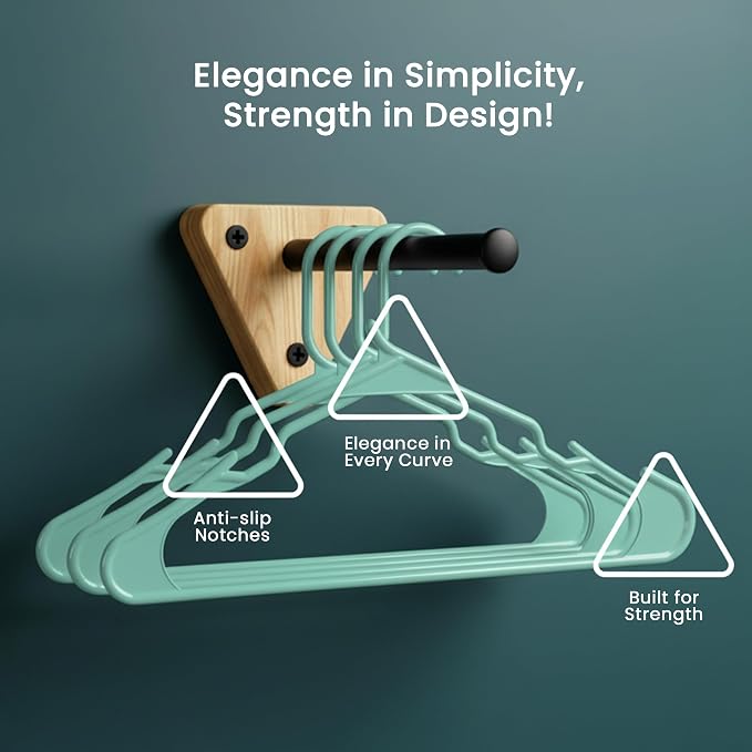 Utopia Home Plastic Hangers 30 Pack – Space Saving Clothes Hanger Aqua | Durable & strong | Closet organizer & storage | Ideal for apartments, dorms & stocking stuffers