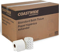 Staples Coastwide Toilet Paper - 1 - Ply, White, Unscented, 96 Rolls/Case, 1,000 Sheets/Roll, Septic Safe, Durable and absorbent