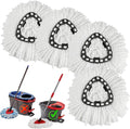 4 Pack Spin Mop Refills Head, Mop Heads Replacement for Spin Mop, Washable Microfiber Mop Replace Head Spin Mop, 360°Spinning Micro Replacement Mop Head for Easy House Cleaning Floor Mopping