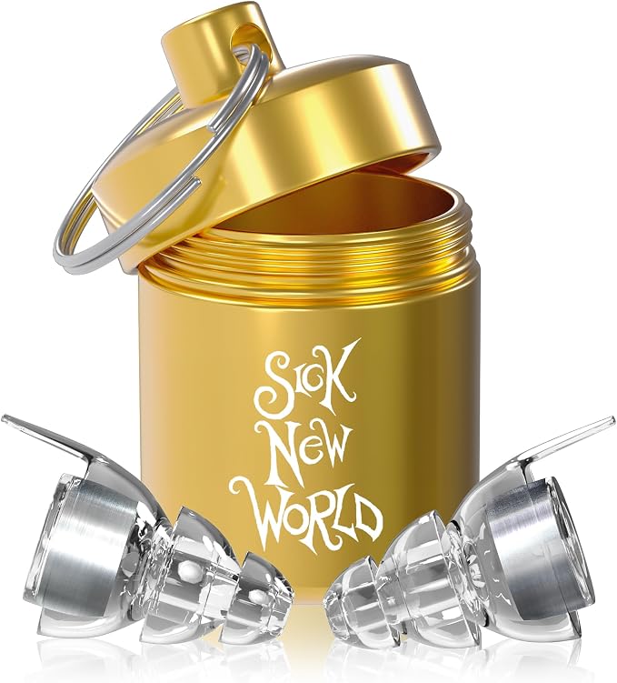 Eargasm High Fidelity Sick New World 2026 Music Festival Earplugs - Hearing Protection for Concerts, Festivals, Musicians, DJs, Night-Life, Motorcycles with High Fidelity Noise Reduction up to 21 dB