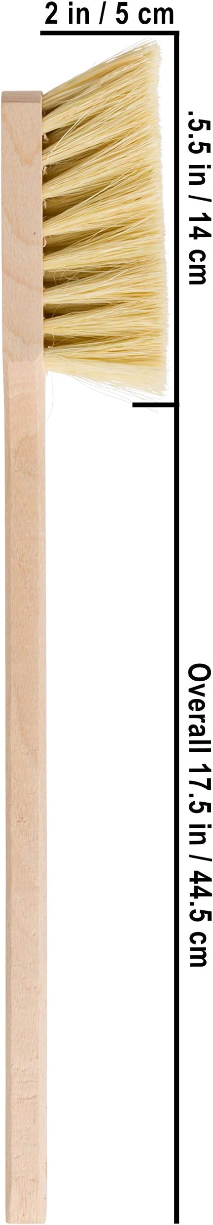 Redecker Wheel Brush, Extra-Long Handle, Beechwood and Durable Tampico Fiber, 17-3/4 inches, Made in Germany