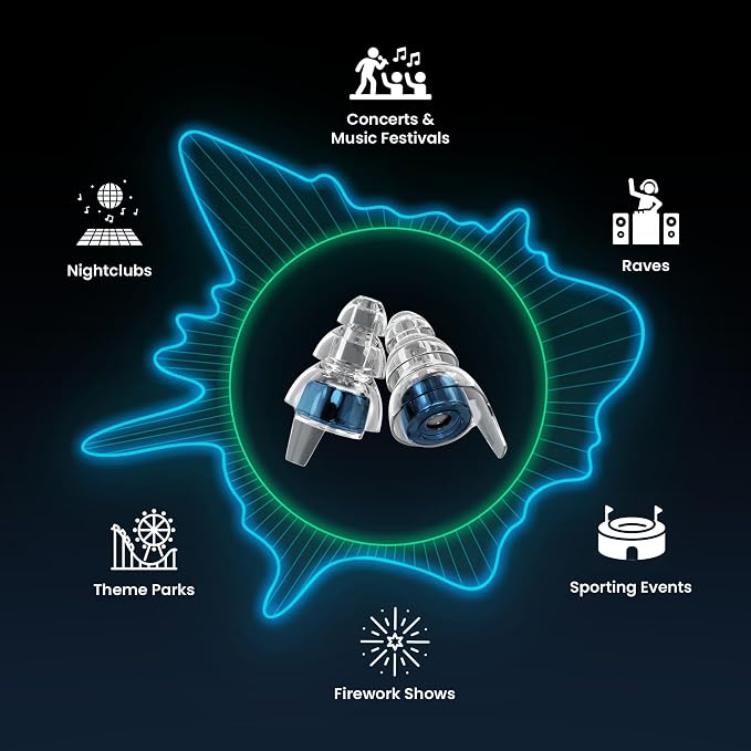 Eargasm High Fidelity Earplugs: Beyond Wonderland 2026 Festival Edition - Noise Reducing Ear-Plugs for Hearing Protection at Music Festivals, Loud Environments, Concerts, Live Events, Sporting Events
