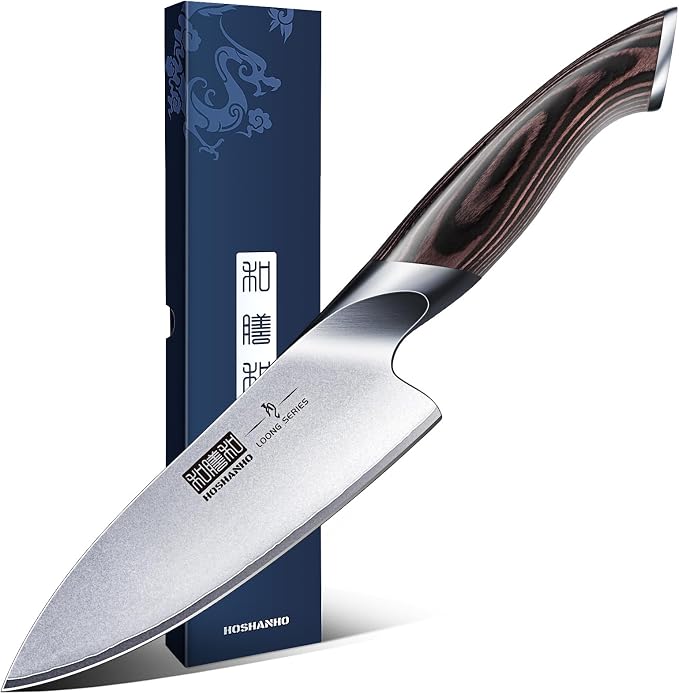 HOSHANHO 6" Kitchen Knife, Professional Japanese High-Class Chef's Knife | Japanese High Carbon Steel Non-slip Ultra Sharp Cooking Knives with Ergonomic Handle, Home Chefs & Gifting