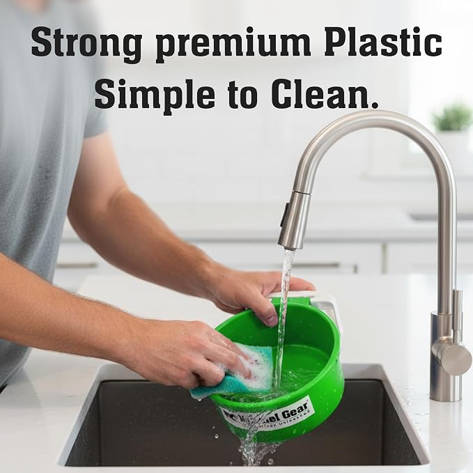 Dog Crate Water Bowl No Spill, 20oz Food-Grade Polypropylene Feeder (Green) | Secure Crate Mount with Covered Parts, Travel-Ready, Easy-To-Clean Design for Home, Crate Training and Travel