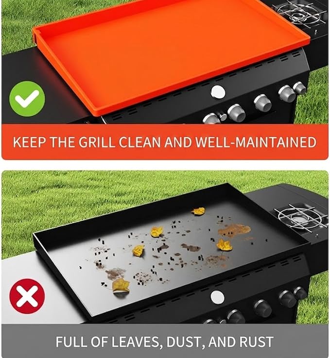 Silicone Grill Mat for Cuisinart Windcurve 2019–2026 | Heavy Duty BBQ Griddle Cover Full-Edge Coverage Tools Mat Countertop-Side Shelf Spatula