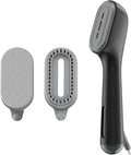 Conair 2-in-1 Steam & Iron Garment Wand, Portable Handheld Fabric Steamer with Ceramic Soleplate, 25-Second Heat-Up, 12-Minute Steam Time, Black, GS47BL